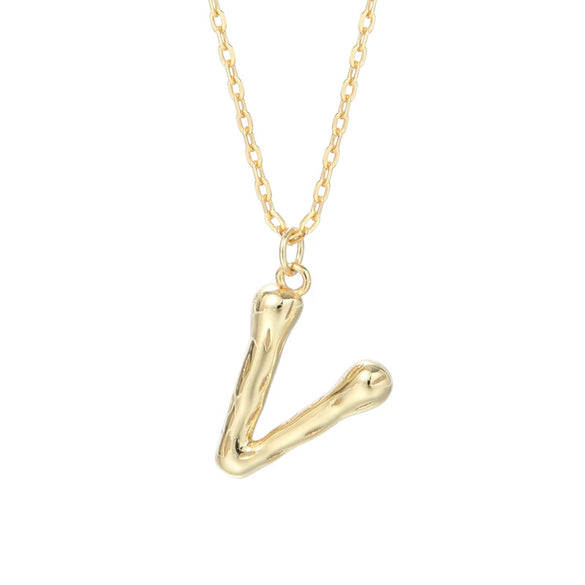 Wholesale 925 Sterling Silver Letter Necklace Electroplated For Women