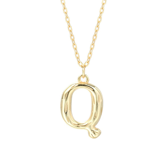 Wholesale 925 Sterling Silver Letter Necklace Electroplated For Women