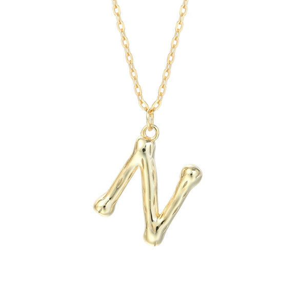 Wholesale 925 Sterling Silver Letter Necklace Electroplated For Women