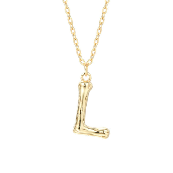 Wholesale 925 Sterling Silver Letter Necklace Electroplated For Women