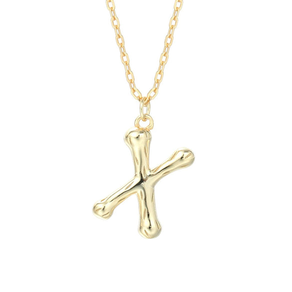 Wholesale 925 Sterling Silver Letter Necklace Electroplated For Women