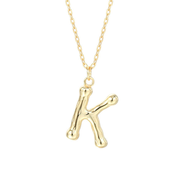 Wholesale 925 Sterling Silver Letter Necklace Electroplated For Women