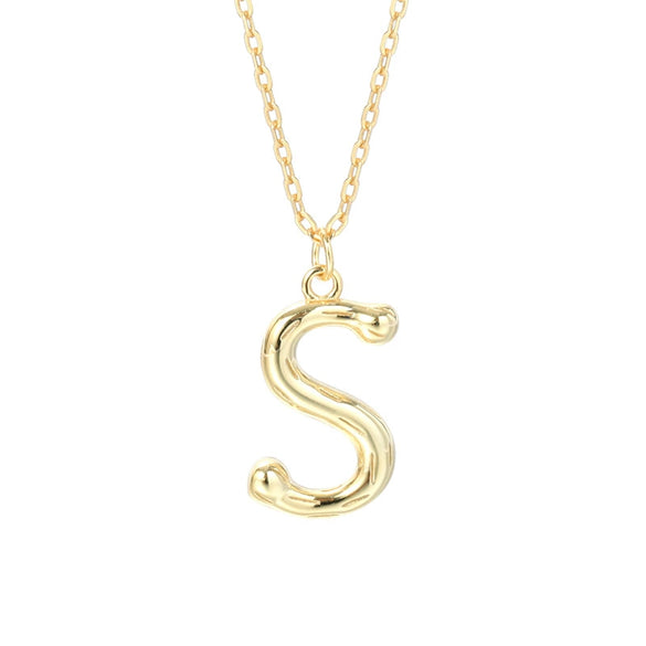 Wholesale 925 Sterling Silver Letter Necklace Electroplated For Women