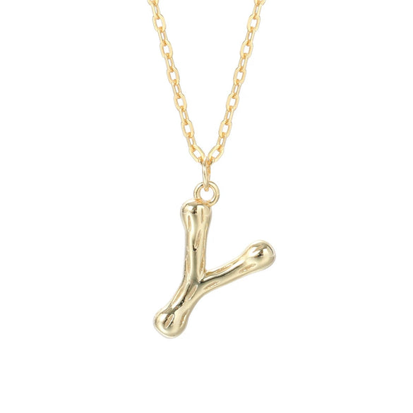 Wholesale 925 Sterling Silver Letter Necklace Electroplated For Women