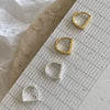 Wholesale 925 Sterling Silver Letter Shaped Electroplated Minimalist Earrings