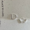 Wholesale 925 Sterling Silver Letter Shaped Electroplated Minimalist Earrings