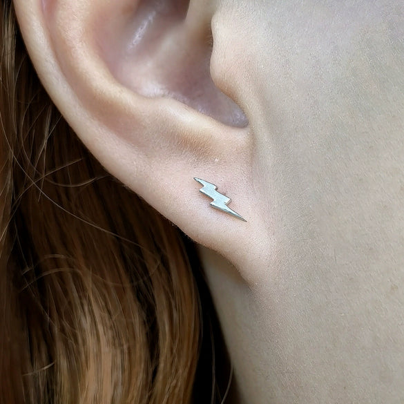 Wholesale Sterling Silver Lightning Rhombus Letter Number Text Electroplated Earrings