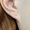 Wholesale Sterling Silver Lightning Rhombus Letter Number Text Electroplated Earrings