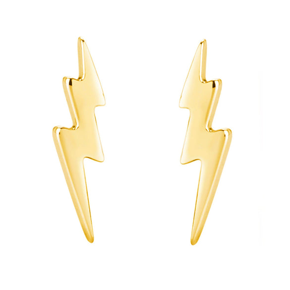 Wholesale Sterling Silver Lightning Rhombus Letter Number Text Electroplated Earrings