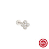 Wholesale Sterling Silver Love Crown Geometric Cartilage Thread Puncture Earrings Unisex With Environmental Protection Electroplating