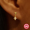 Wholesale Sterling Silver Love Crown Geometric Cartilage Thread Puncture Earrings Unisex With Environmental Protection Electroplating