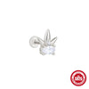 Wholesale Sterling Silver Love Crown Geometric Cartilage Thread Puncture Earrings Unisex With Environmental Protection Electroplating