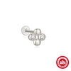 Wholesale Sterling Silver Love Crown Geometric Cartilage Thread Puncture Earrings Unisex With Environmental Protection Electroplating