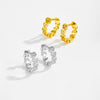 Wholesale 925 Sterling Silver Love Earrings With High Design Sense Ear Buckle Electroplated With Platinum And 18K Gold Inlaid With Zircon