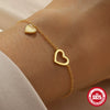Wholesale 925 Sterling Silver Love Shaped Simple Style Bracelet With Geometric Design And Electroplating Treatment