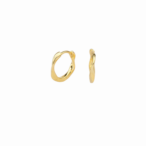 Wholesale 925 Sterling Silver M?bius Twist Wave Earrings Electroplated For Women