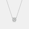 Wholesale 925 Sterling Silver Microinlaid Pearshaped Clavicle Necklace With Cross Chain For Women Geometric Design Platinum Or 18K Gold Electroplated
