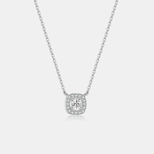 Wholesale 925 Sterling Silver Microinlaid Pearshaped Clavicle Necklace With Cross Chain For Women Geometric Design Platinum Or 18K Gold Electroplated