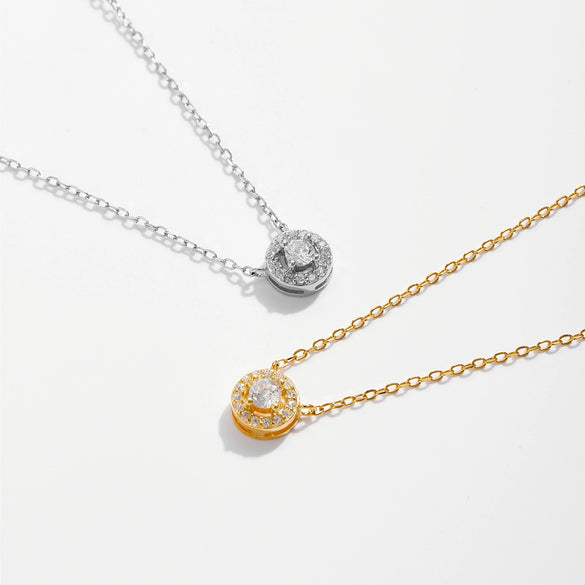 Wholesale 925 Sterling Silver Microinlaid Pearshaped Clavicle Necklace With Cross Chain For Women Geometric Design Platinum Or 18K Gold Electroplated