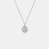 Wholesale 925 Sterling Silver Microinlaid Pearshaped Clavicle Necklace With Cross Chain For Women Geometric Design Platinum Or 18K Gold Electroplated