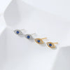 Wholesale 925 Sterling Silver Microinlaid Zircon Geometric Devil's Eye Earrings For Women With Electroplating