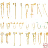Wholesale Sterling Silver 925 Microinlaid Zircon Tassel Earrings For Women Geometric Minimalist Style