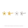 Wholesale 925 Sterling Silver Mini Flower Earrings Electroplated Sweet Style For Women