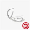 Wholesale 925 Sterling Silver Mini Hoop Stud Earrings With Wave Design And Geometric Pattern Electroplated For Women