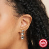 Wholesale 925 Sterling Silver Minimalist Geometric Electroplated Women's Ear Drop Earrings