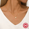 Wholesale 925 Sterling Silver Minimalist Geometric Fivepetal Diamondencrusted Electroplated Women's Ochain Necklace