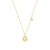 Wholesale 925 Sterling Silver Minimalist Geometric Fivepetal Diamondencrusted Electroplated Women's Ochain Necklace