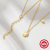 Wholesale 925 Sterling Silver Minimalist Geometric Fivepetal Diamondencrusted Electroplated Women's Ochain Necklace