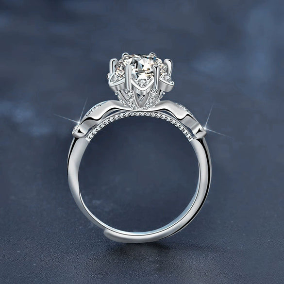 Wholesale 925 Sterling Silver Minimalist Geometric Sixpointed Star Ring For Girls With Electroplating