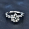 Wholesale 925 Sterling Silver Minimalist Geometric Sixpointed Star Ring For Girls With Electroplating