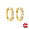 Wholesale 925 Sterling Silver Minimalist Geometric Star Diamond Earrings With Electroplating