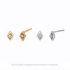 Wholesale Sterling Silver 925 Minimalist Rhombus Inlaid Zircon Tassel Ear Needle Earrings For Women
