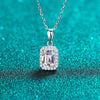 Wholesale 925 Sterling Silver Moissanite Clavicle Necklace With Geometric Pattern And Cross Chain Pt950 Gold Plated