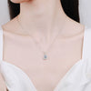 Wholesale 925 Sterling Silver Moissanite Clavicle Necklace With Geometric Pattern And Cross Chain Pt950 Gold Plated