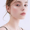 Wholesale 925 Sterling Silver Natural Simple Geometric Earrings With Electroplating Treatment