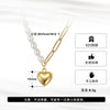Wholesale 925 Sterling Silver Necklace With Baroque Pearl Love Pendant Geometric Style Electroplated For Women