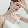 Wholesale 925 Sterling Silver Necklace With Baroque Pearl Love Pendant Geometric Style Electroplated For Women