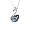 Wholesale 925 Sterling Silver Necklace With Geometric Crown Swan Pendant Electroplated For Women