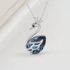 Wholesale 925 Sterling Silver Necklace With Geometric Crown Swan Pendant Electroplated For Women