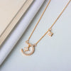Wholesale Sterling Silver Necklace With Star Moon Design And Electroplating Process For Female