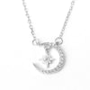 Wholesale Sterling Silver Necklace With Star Moon Design And Electroplating Process For Female