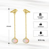 Wholesale Sterling Silver Opal Bird Geometric Hammered Electroplated Women's Earrings