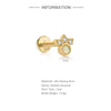 Wholesale 925 Sterling Silver Opal Spiral Cartilage Ear Studs With Geometric Styling And Precious Stone Setting