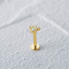 Wholesale 925 Sterling Silver Opal Spiral Cartilage Ear Studs With Geometric Styling And Precious Stone Setting