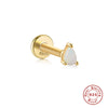 Wholesale 925 Sterling Silver Opal Spiral Cartilage Ear Studs With Geometric Styling And Precious Stone Setting