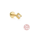Wholesale 925 Sterling Silver Opal Spiral Cartilage Ear Studs With Geometric Styling And Precious Stone Setting